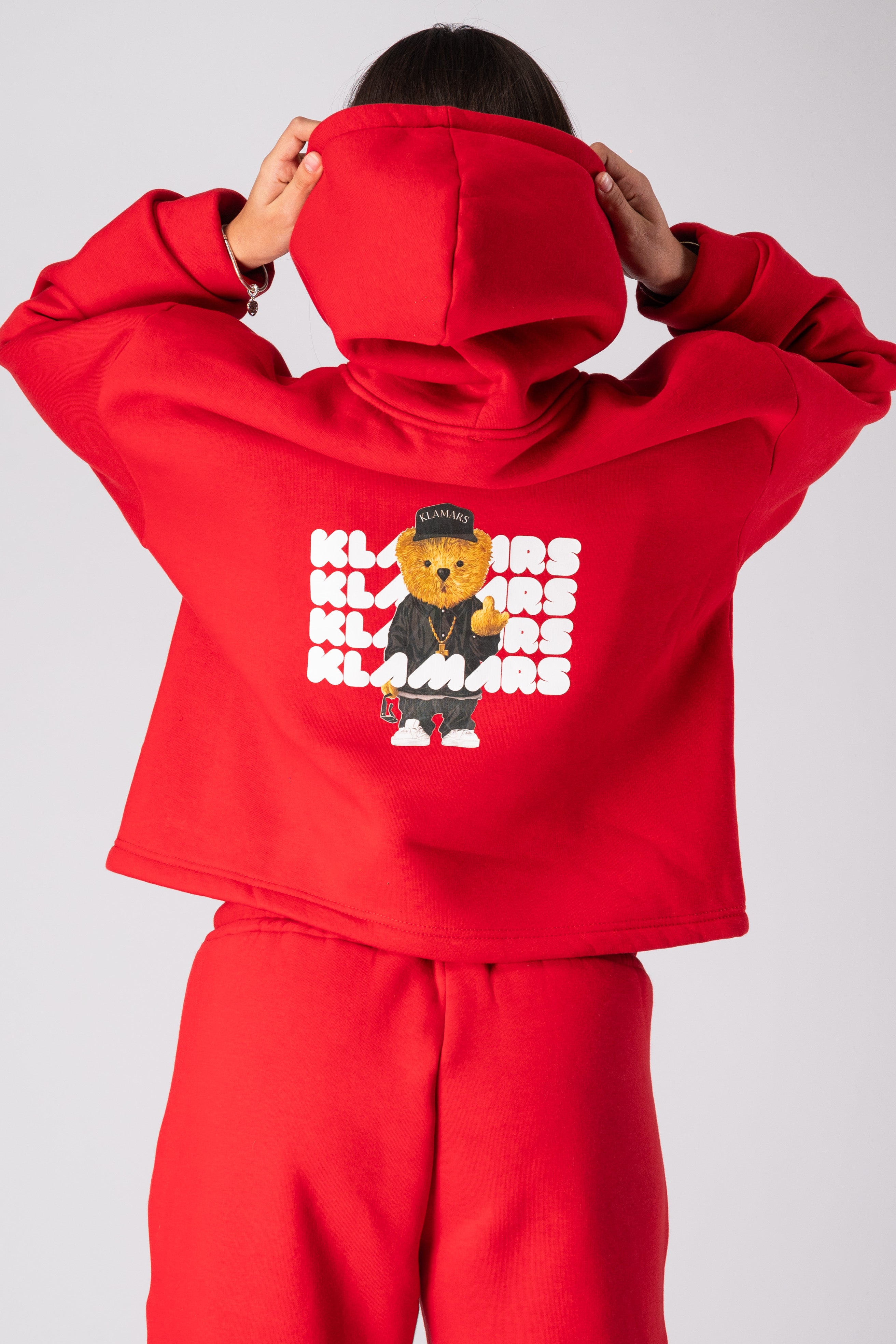 Felpa Crop Klamars "RED BEAR"