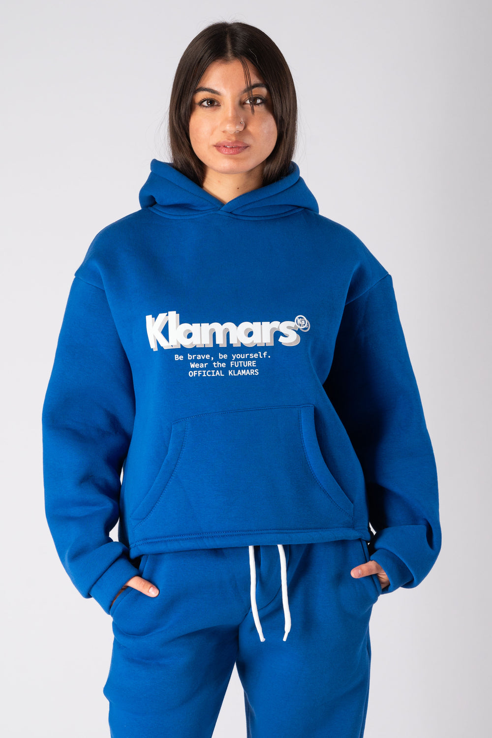 Felpa Crop Klamars "KS BLU"