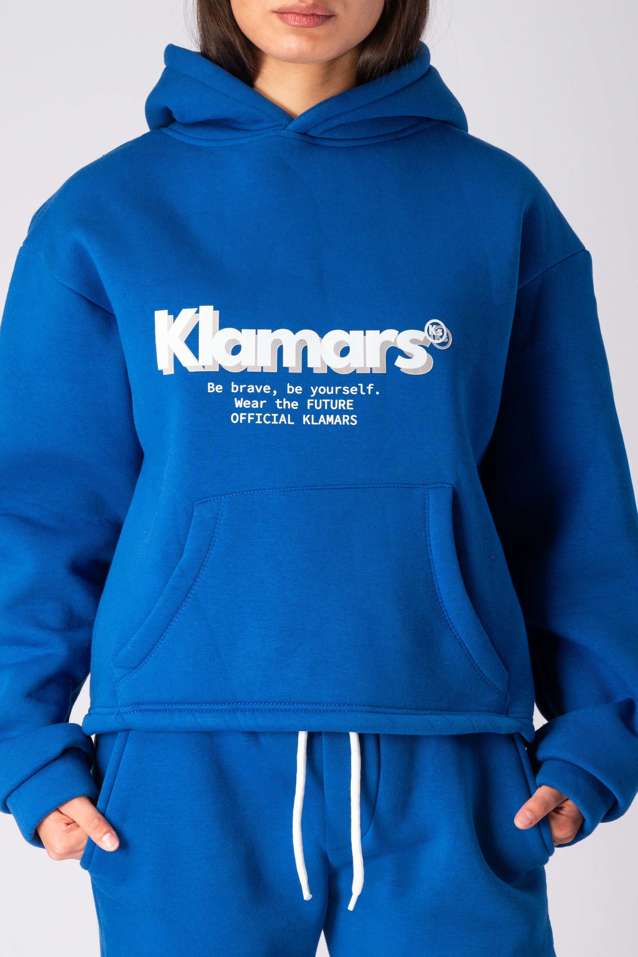 Felpa Crop Klamars "KS BLU"